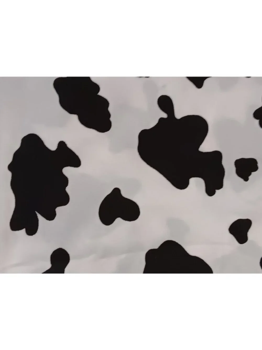 Fleece Sewing Fabric Black White Cow Spots for Costume  2-3/8 yd x 60